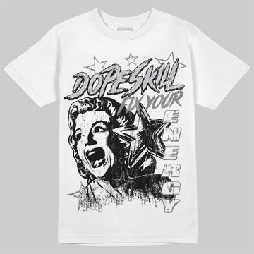 Grey Sneakers DopeSkill T-Shirt Fix Your Energy Graphic Streetwear - White