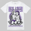 Purple Sneakers DopeSkill T-Shirt Real Lover Graphic Streetwear - White