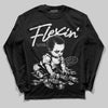 Jordan 9 Retro 'Flint Grey' 2026 DopeSkill Long Sleeve T-Shirt Flexin' Graphic Streetwear - Black