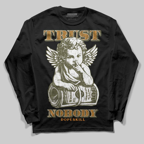 Olive Sneakers DopeSkill Long Sleeve T-Shirt Trust Nobody Graphic Streetwear - black