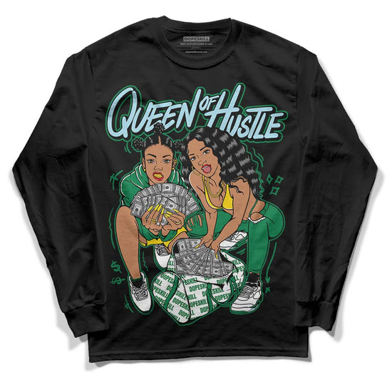 Jordan 5 “Lucky Green” DopeSkill Long Sleeve T-Shirt Queen Of Hustle Graphic Streetwear - Black