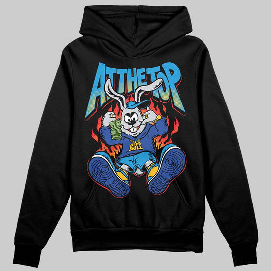 Royal Blue Sneakers DopeSkill Hoodie Sweatshirt At The Top Graphic Streetwear - Black