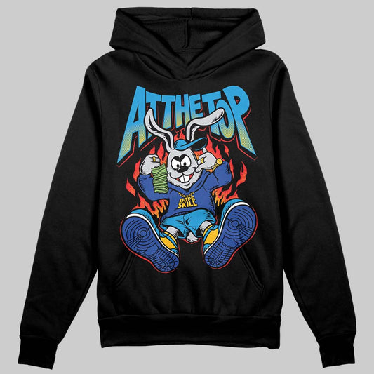 Royal Blue Sneakers DopeSkill Hoodie Sweatshirt At The Top Graphic Streetwear - Black