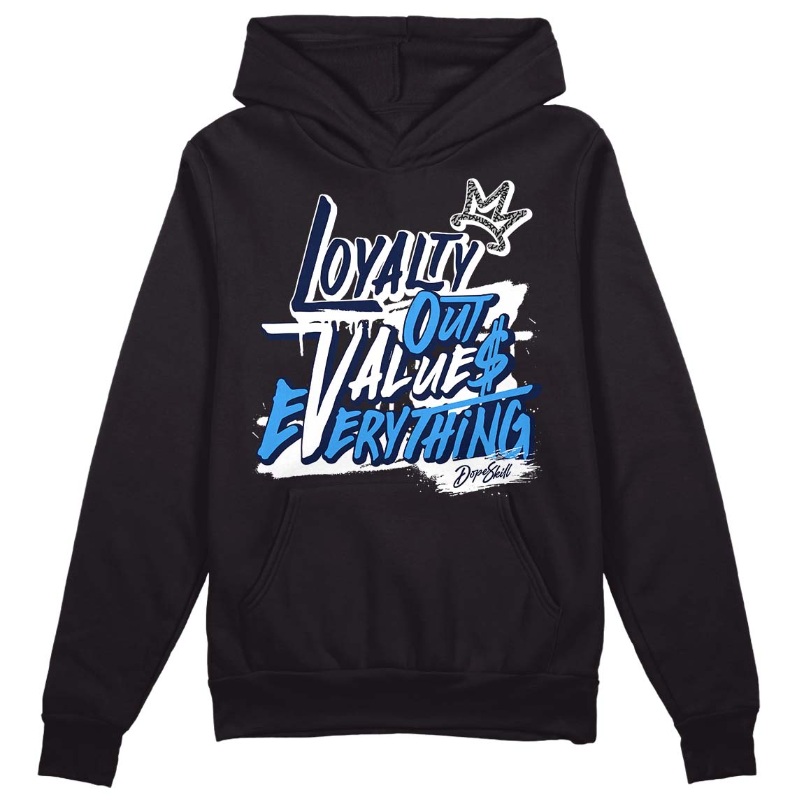 Jordan 3 "Midnight Navy"  DopeSkill Hoodie Sweatshirt LOVE Graphic Streetwear - Black 