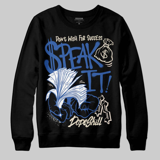 Jordan 1 Low Travis Scott x Fragment DopeSkill Sweatshirt Speak It Graphic Streetwear - Black