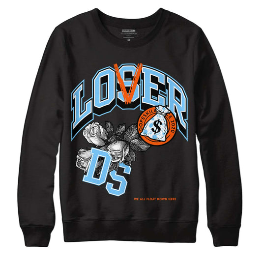 Dunk Low Futura University Blue DopeSkill Sweatshirt Loser Lover Graphic Streetwear - Black