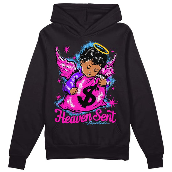 Dunk Low GS “Active Fuchsia” DopeSkill Hoodie Sweatshirt Heaven Sent Graphic Streetwear - Black