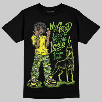 Neon Green Sneakers DopeSkill T-Shirt My Grind Won't Let Me Lose Graphic Streetwear - black