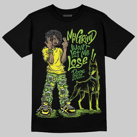 Neon Green Sneakers DopeSkill T-Shirt My Grind Won't Let Me Lose Graphic Streetwear - black