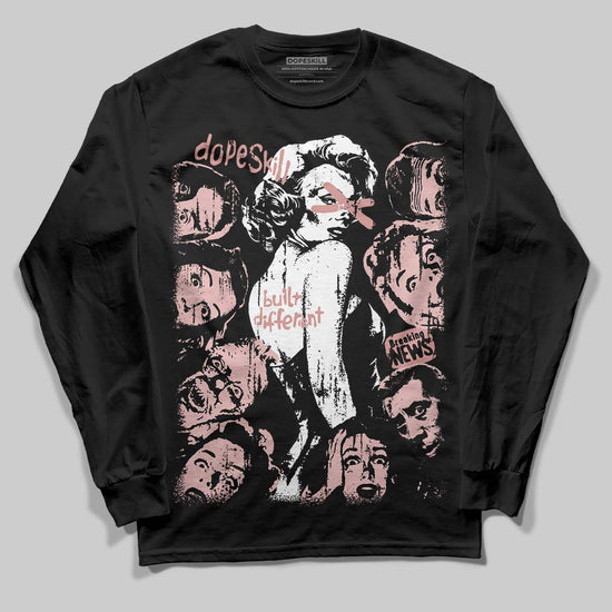 Jordan 40 “Dusty Rose” DopeSkill Long Sleeve T-Shirt Built Different Graphic Streetwear - Black