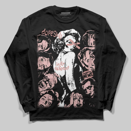 Jordan 40 “Dusty Rose” DopeSkill Long Sleeve T-Shirt Built Different Graphic Streetwear - Black