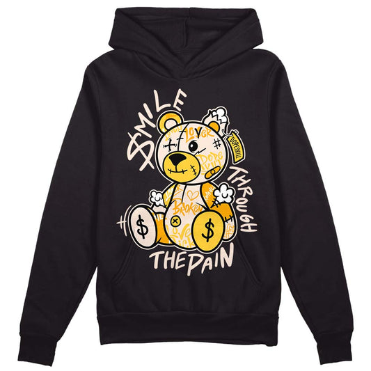 Jordan 4 "Sail" DopeSkill Hoodie Sweatshirt Smile Through The Pain Graphic Streetwear - Black 
