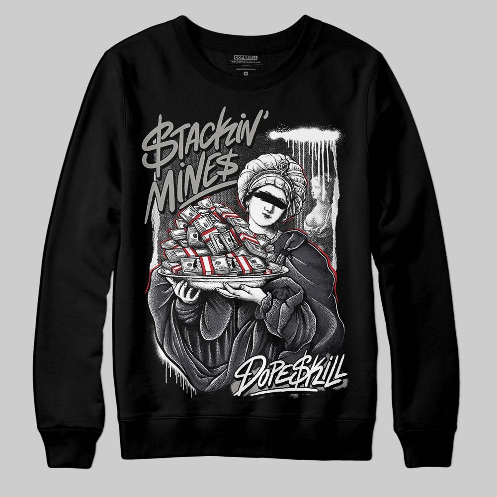 Jordan 3 Retro Black Cat DopeSkill Sweatshirt Stackin Mines Graphic Streetwear - Black