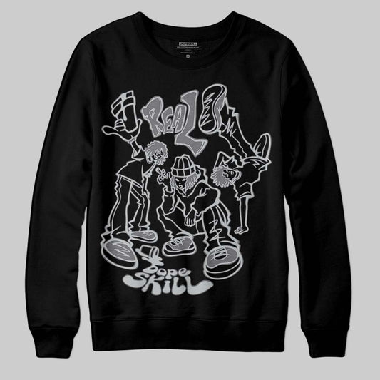 Jordan 4 “Fear” DopeSkill Sweatshirt Real Y2K Players Graphic Streetwear - Black