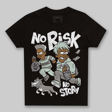 Jordan 1 Retro Low OG Year of the Snake (2025) DopeSkill Toddler Kids T-shirt No Risk No Story Graphic Streetwear - Black