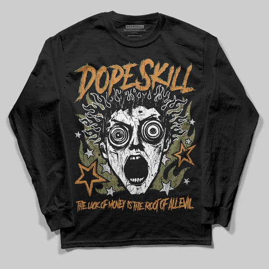 Olive Sneakers DopeSkill Long Sleeve T-Shirt Root of Evil Graphic Streetwear - black