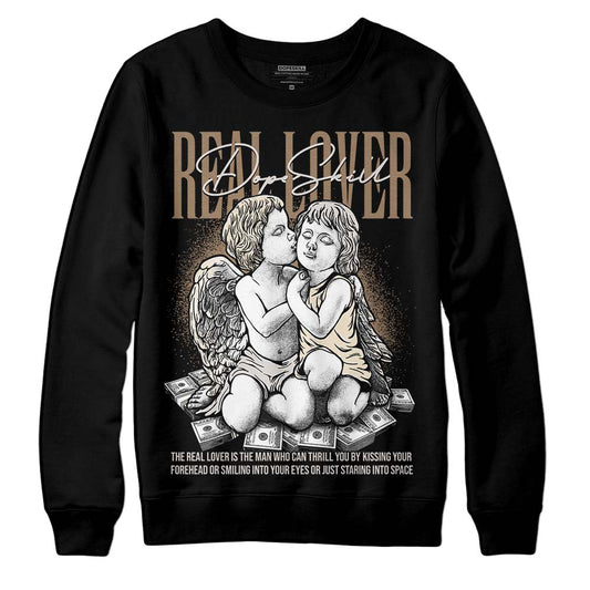 Jordan 5 SE “Sail” DopeSkill Sweatshirt Real Lover Graphic Streetwear - Black