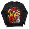 Red Sneakers DopeSkill Long Sleeve T-Shirt No Days Off Graphic Streetwear - Black