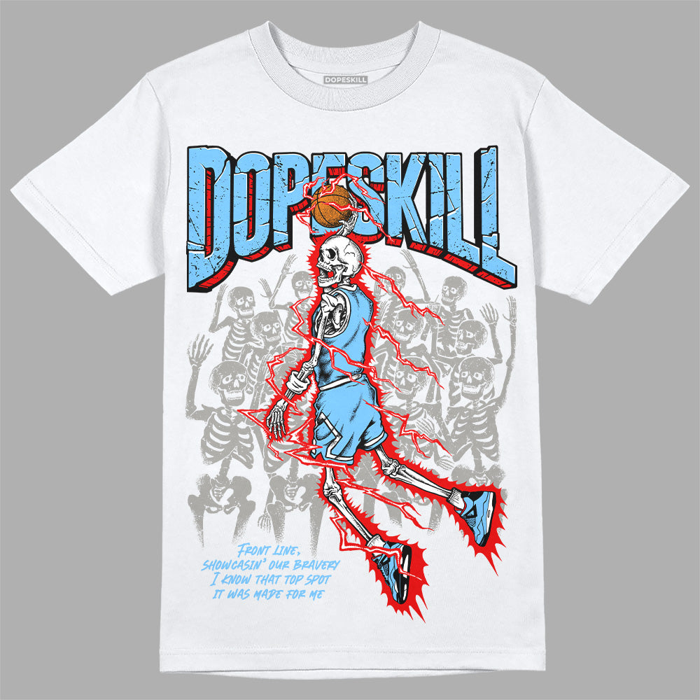 Travis Scott x Jordan 4 Retro 'Cactus Jack' DopeSkill T-Shirt Thunder Dunk Graphic Streetwear  - White 