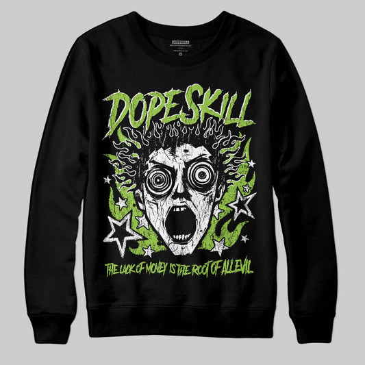 Neon Green Sneakers DopeSkill Sweatshirt Root of Evil Graphic Streetwear - black