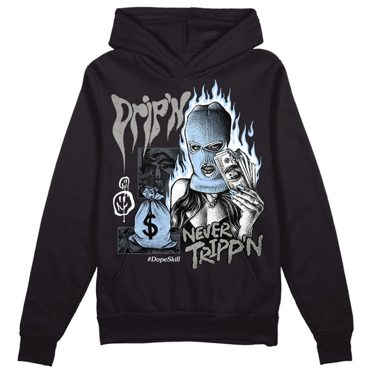 Jordan 11 Cool Grey DopeSkill Hoodie Sweatshirt Drip'n Never Tripp'n Graphic Streetwear - Black 