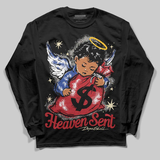 Jordan 4 “Rare Air” DopeSkill Long Sleeve T-Shirt Heaven Sent Graphic Streetwear - Black