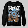 University Blue Sneakers DopeSkill Sweatshirt Under Threat Graphic Streetwear - Black