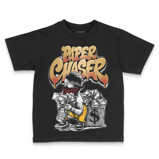 Jordan 12 Retro 'Taxi' 2025 DopeSkill Toddler Kids T-shirt Paper Chaser Boy Graphic Streetwear - Black