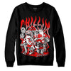 Jordan 12 “Cherry” DopeSkill Sweatshirt Chillin Graphic Streetwear - Black 