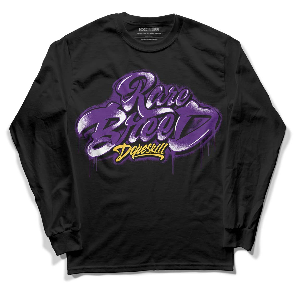 Jordan 12 “Field Purple” DopeSkill Long Sleeve T-Shirt Rare Breed Type Graphic Streetwear - Black