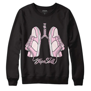 Dunk Low LX Pink Foam DopeSkill Sweatshirt Breathe Graphic Streetwear - Black