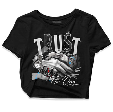 Dunk Low ‘Pure Platinum’ DopeSkill Women's Crop Top Trust No One Graphic Streetwear - Black