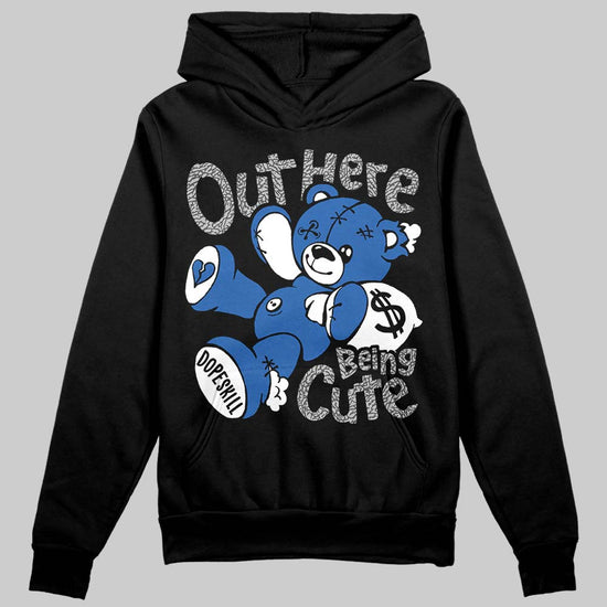 Jordan 3 "True Blue" DopeSkill Hoodie Sweatshirt Out Here Being Cute Graphic Streetwear - Black