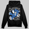 Jordan 3 "True Blue" DopeSkill Hoodie Sweatshirt Out Here Being Cute Graphic Streetwear - Black