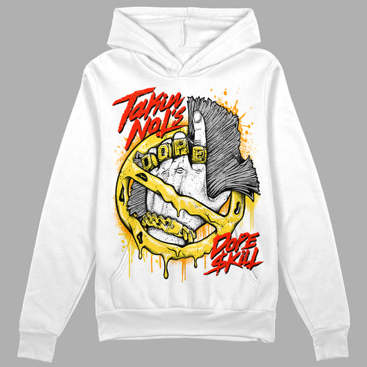 Jordan 4 Tour Yellow Thunder DopeSkill Hoodie Sweatshirt Takin No L's Graphic Streetwear - White 