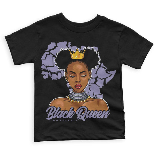 Jordan 5 Retro Low Indigo Haze DopeSkill Toddler Kids T-shirt Black Queen Graphic Streetwear - Black