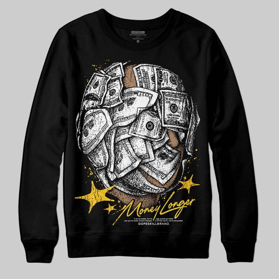 Yellow Sneakers DopeSkill Sweatshirt Money Longer Graphic Streetwear - Black
