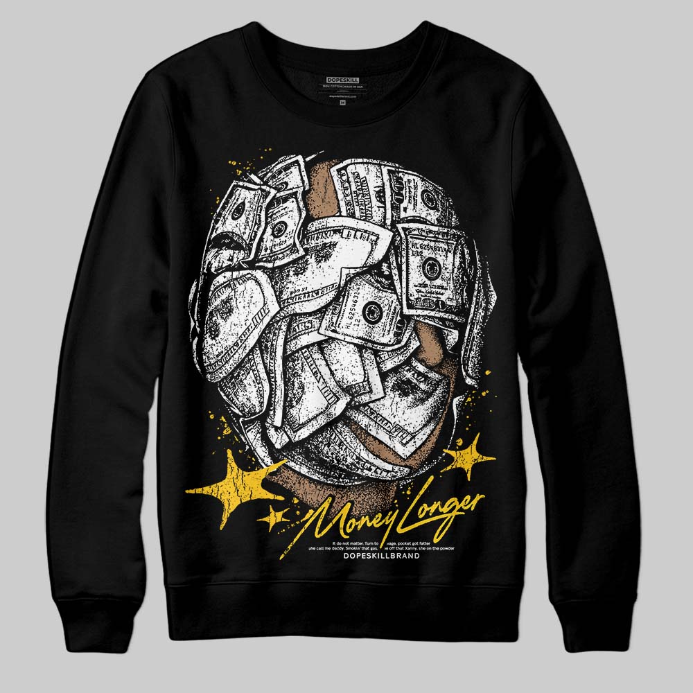 Yellow Sneakers DopeSkill Sweatshirt Money Longer Graphic Streetwear - Black