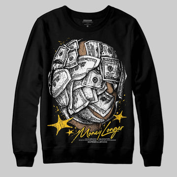 Yellow Sneakers DopeSkill Sweatshirt Money Longer Graphic Streetwear - Black