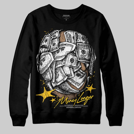Yellow Sneakers DopeSkill Sweatshirt Money Longer Graphic Streetwear - Black