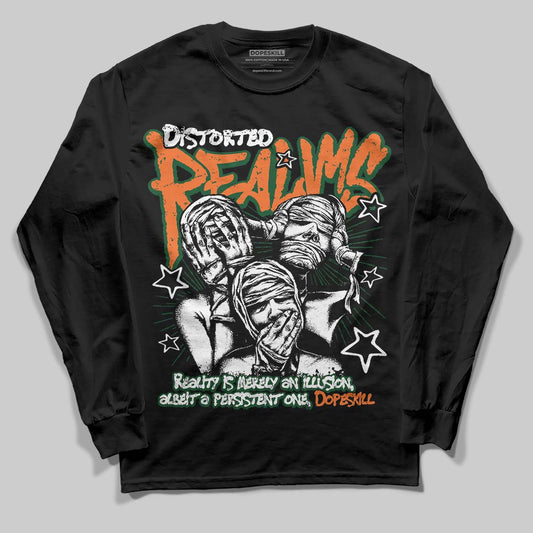 SoleFly x Air Jordan 3 “Fruits Of Our Labor” DopeSkill Long Sleeve T-Shirt Distorted Realms Graphic Streetwear - black