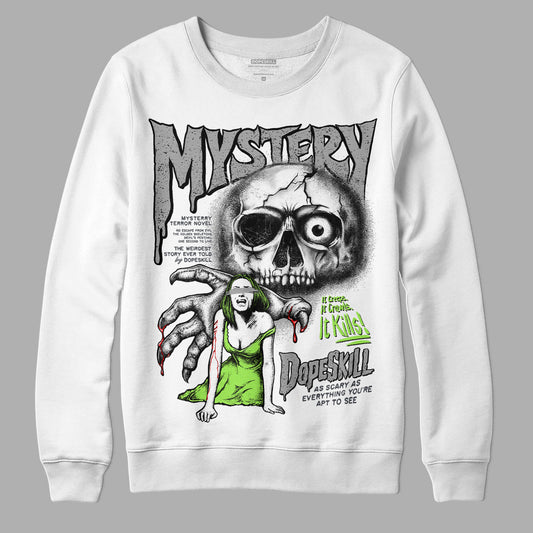 Jordan 5 Green Bean DopeSkill Sweatshirt Mystery Ghostly Grasp Graphic Streetwear  - White 