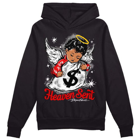 Jordan 1 High OG “Black/White” DopeSkill Hoodie Sweatshirt Heaven Sent Graphic Streetwear - Black