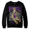 Jordan 12 “Field Purple” DopeSkill Sweatshirt Thunder Dunk Graphic Streetwear  - Black 