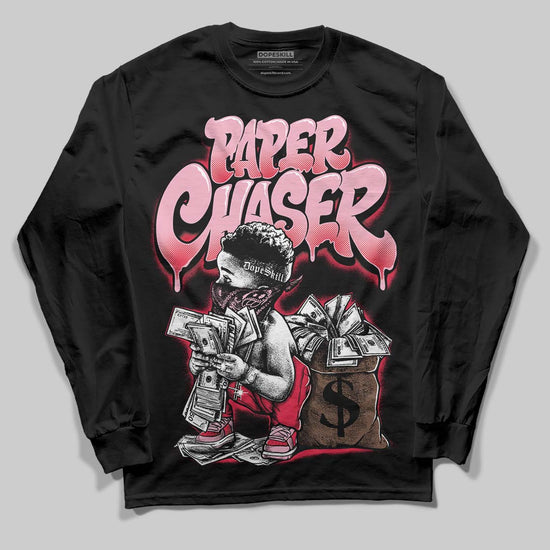 Dunk Low Valentine's Day (2026) DopeSkill Long Sleeve T-Shirt Paper Chaser Boy Graphic Streetwear - Black