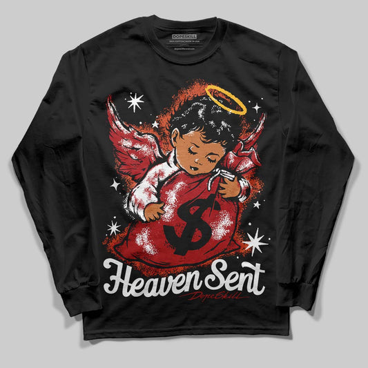 Nigel Sylvester x Air Jordan 4 ‘Brick by Brick’ DopeSkill Long Sleeve T-Shirt Heaven Sent Graphic Streetwear - Black