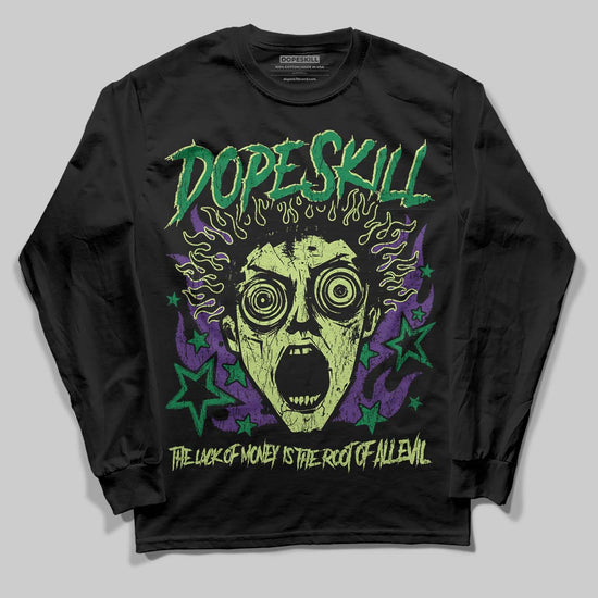 Green Sneakers DopeSkill Long Sleeve T-Shirt Root of Evil Graphic Streetwear - black