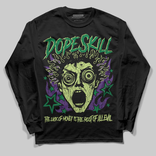 Green Sneakers DopeSkill Long Sleeve T-Shirt Root of Evil Graphic Streetwear - black