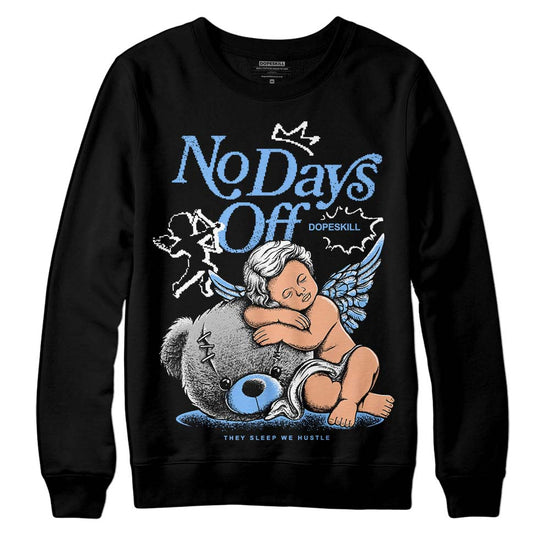 Jordan 9 Powder Blue DopeSkill Sweatshirt New No Days Off Graphic Streetwear - Black