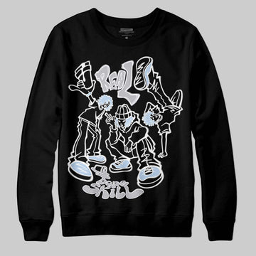 Jordan 5 Retro OG Black Metallic Reimagined DopeSkill Sweatshirt Real Y2K Players Graphic Streetwear - black